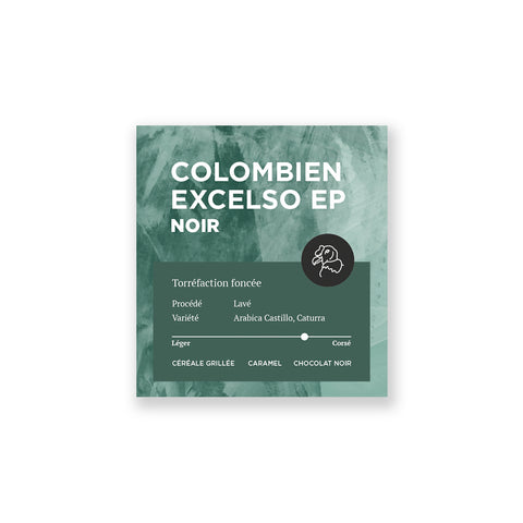 Étiquette café Colombien Manoir du Café
