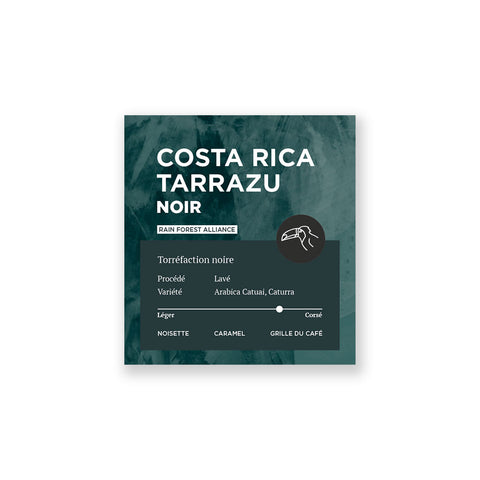 Étiquette café Costa Rica Noir Manoir du Café