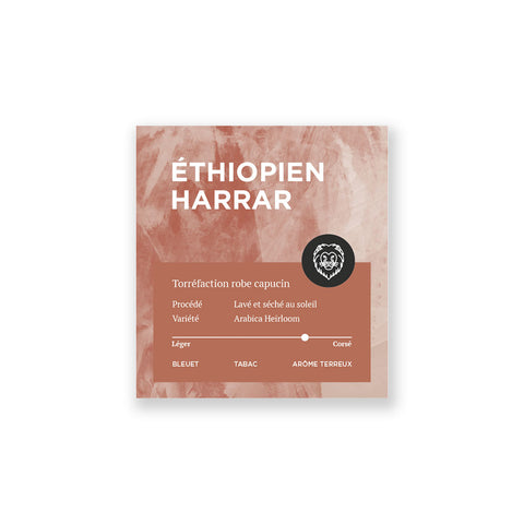 Étiquette café éthiopien harrar Manoir du Café