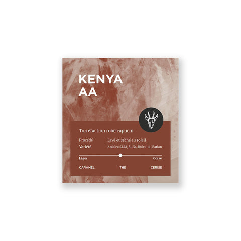 Étiquette café Kenya Manoir du Café
