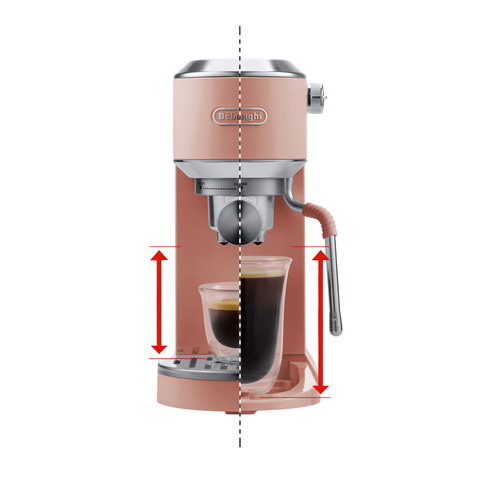 Machine à espresso compacte Dedica Duo Cold Brew rose – De'Longhi