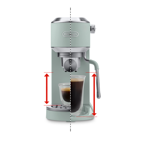 Machine à espresso compacte Dedica Duo Cold Brew vert pistache – De'Longhi