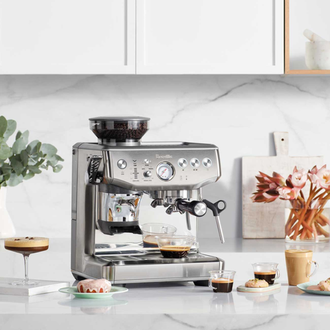 Machine à café manuelle Barista Express® Impress acier inoxydable brossé – Breville