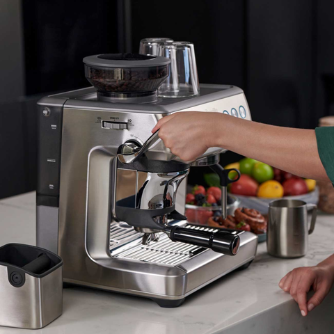 Machine à café manuelle Barista Express® Impress acier inoxydable brossé – Breville