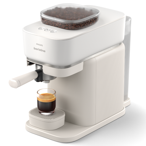 Machine à espresso avec mousseur à lait Baristina blanche - Philips